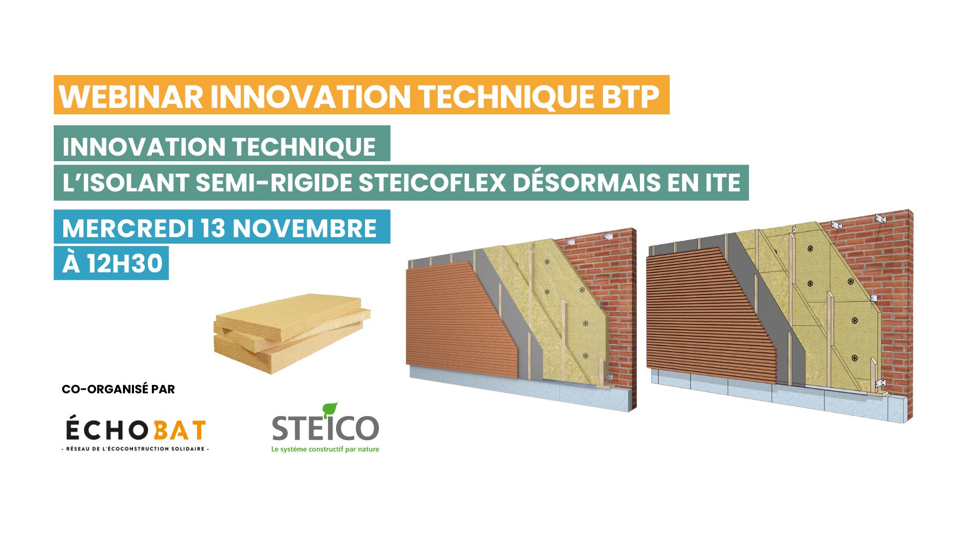 Webinar Innovation technique dans le BTP par STEICO et ÉCHOBAT